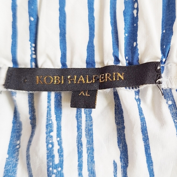 Kobi Halperin Off The Shoulder A-line Striped white lace Trim - Picture 4 of 5